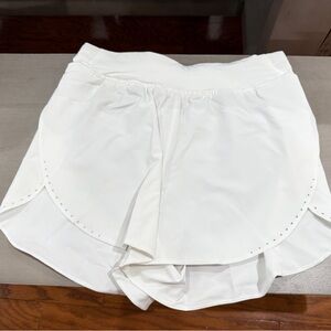 Lululemon Fast and Free Shorts Split hem White